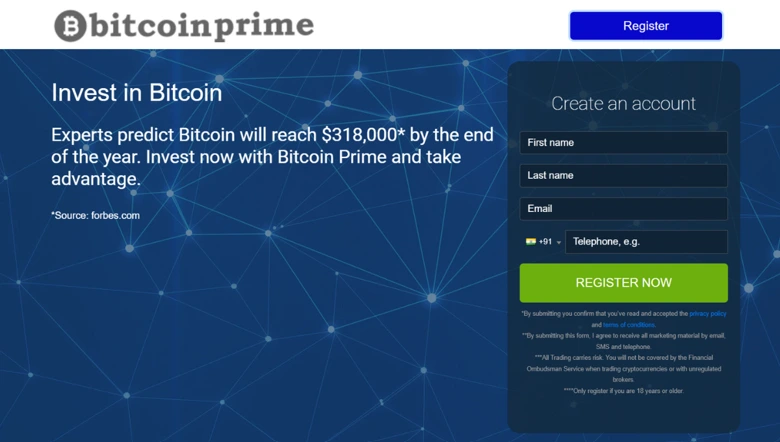 Register Bitcoin Prime