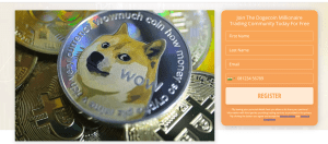 Singing up for Dogecoin Millionaire