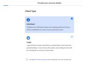 choosing the right account type when signing up for Admiral Markets