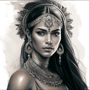 silver Indian woman