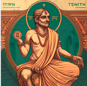 Tether artistically represented in Indian artwork