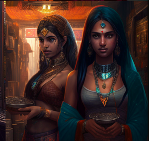 Indian women selling Ethereum - artwork