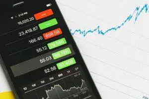 stock market app on phone