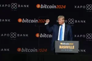 Donald Trump at crypto conference